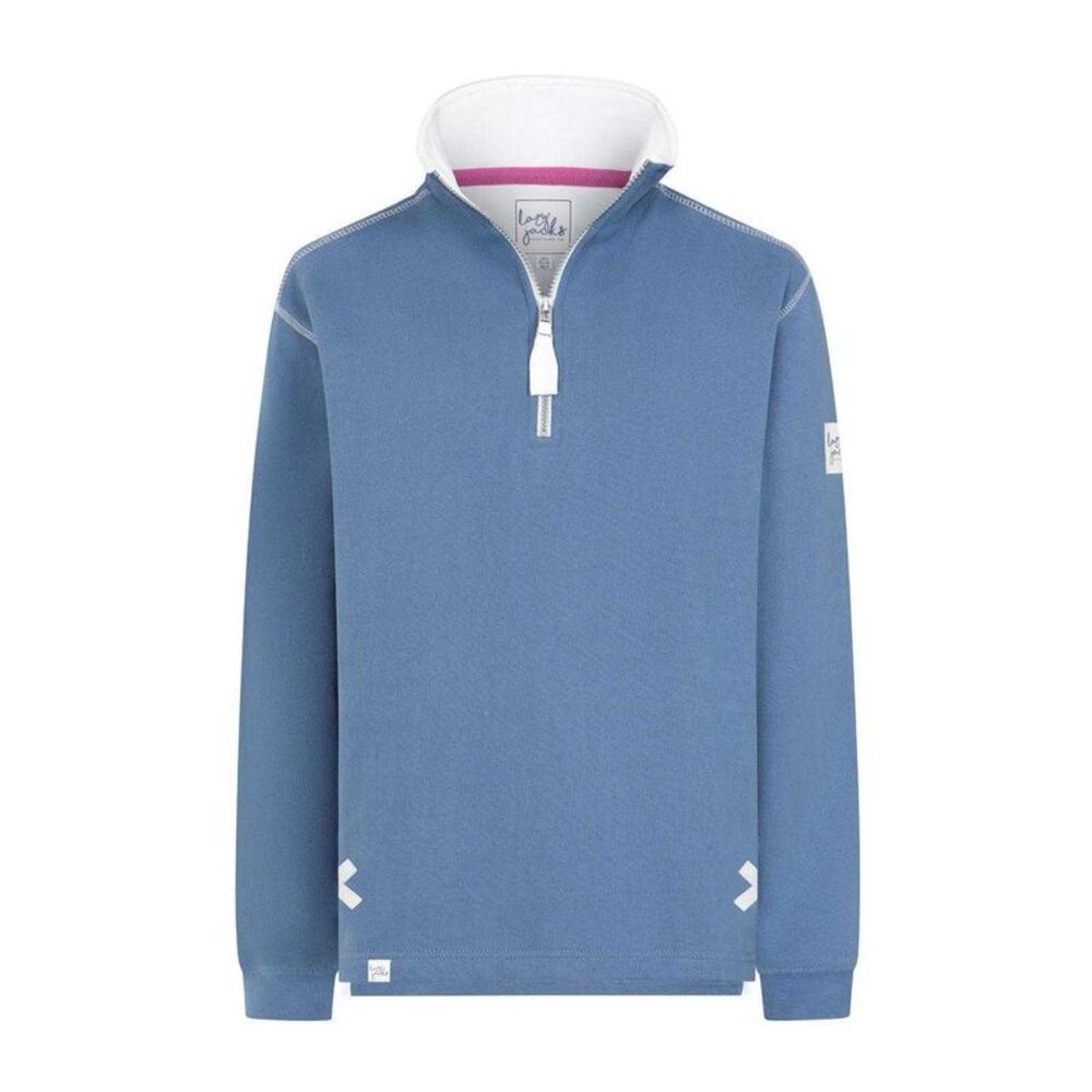 Lazy Jacks Womens/Ladies Quarter Zip Sweatshirt / Blue